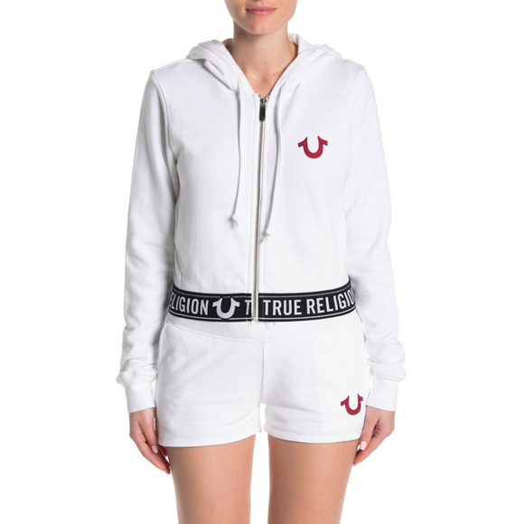 true religion white sweater